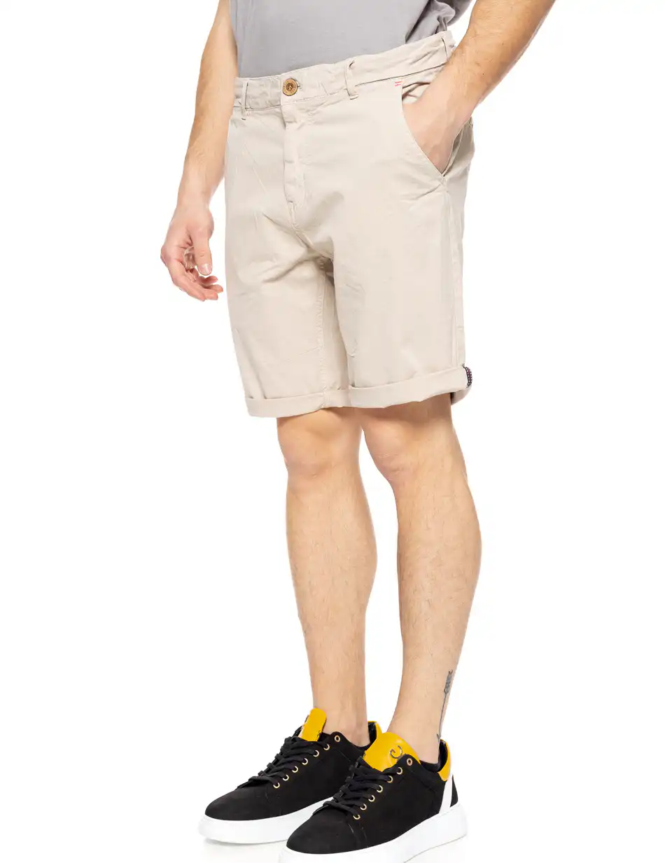 Biston fashion ανδρική βερμούδα chinos 51-221-030 BEIGE