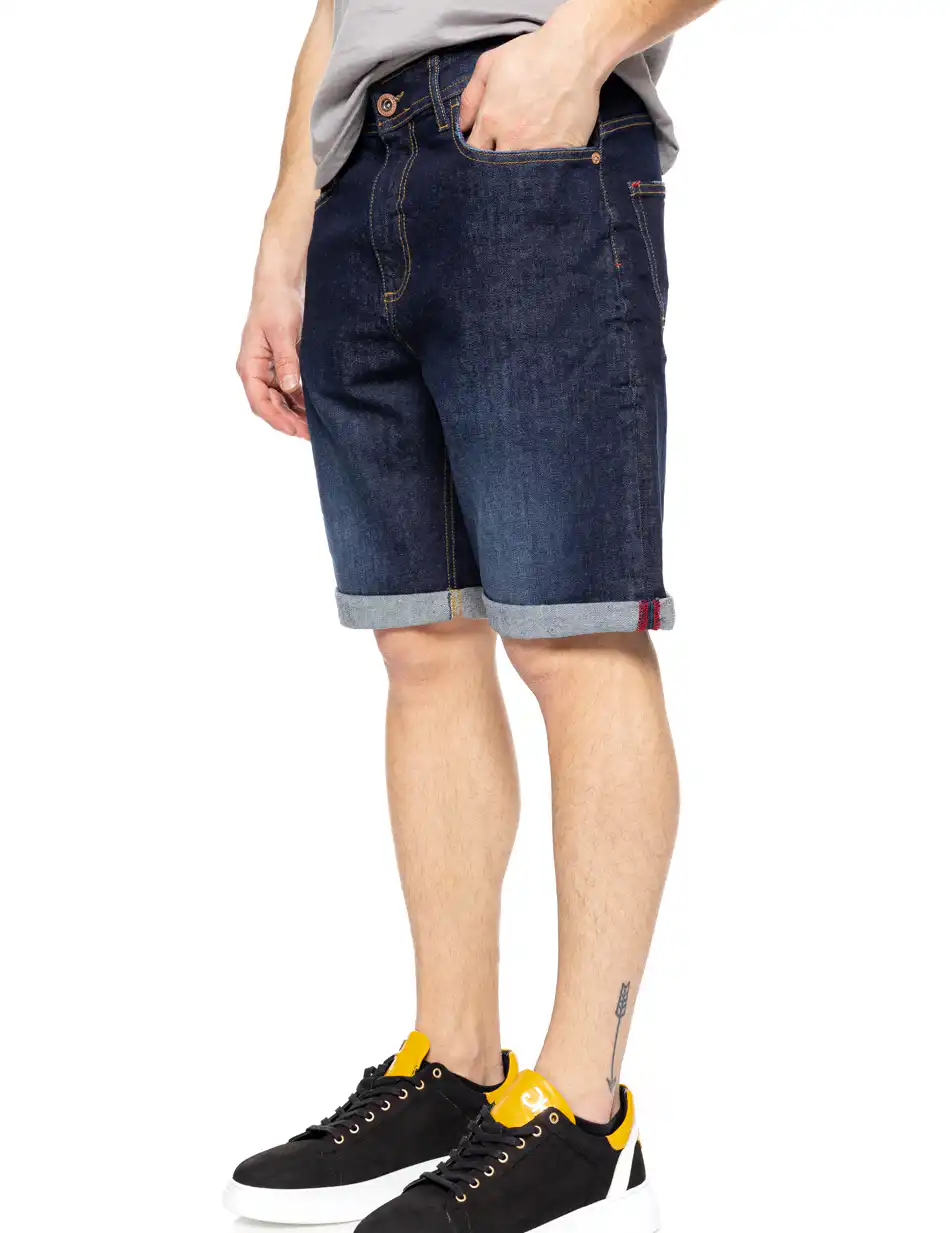 Biston fashion ανδρική 5τσεπη τζιν βερμούδα 51-221-031 DK WASH