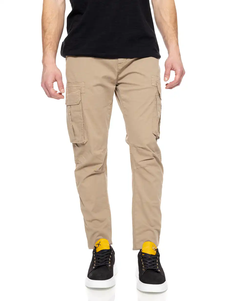 Biston fashion ανδρικό παντελόνι cargo 51-241-006 BEIGE