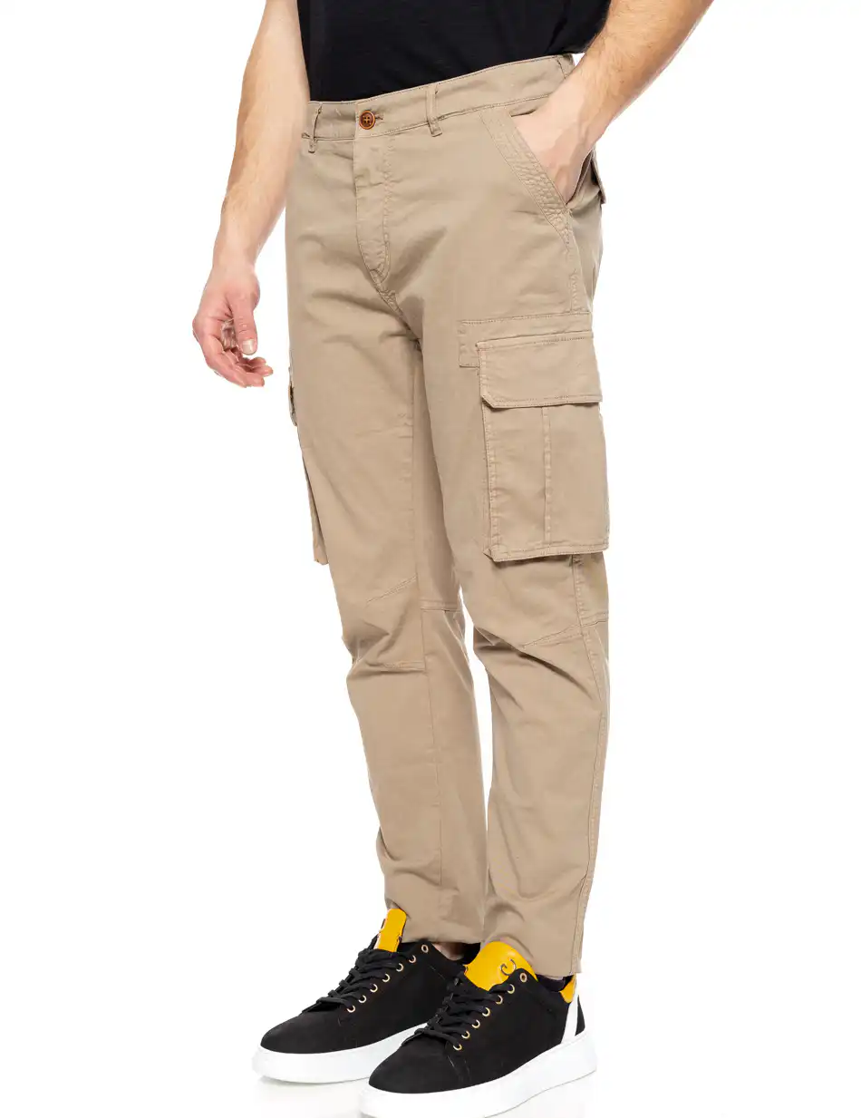 Biston fashion ανδρικό παντελόνι cargo 51-241-006 BEIGE