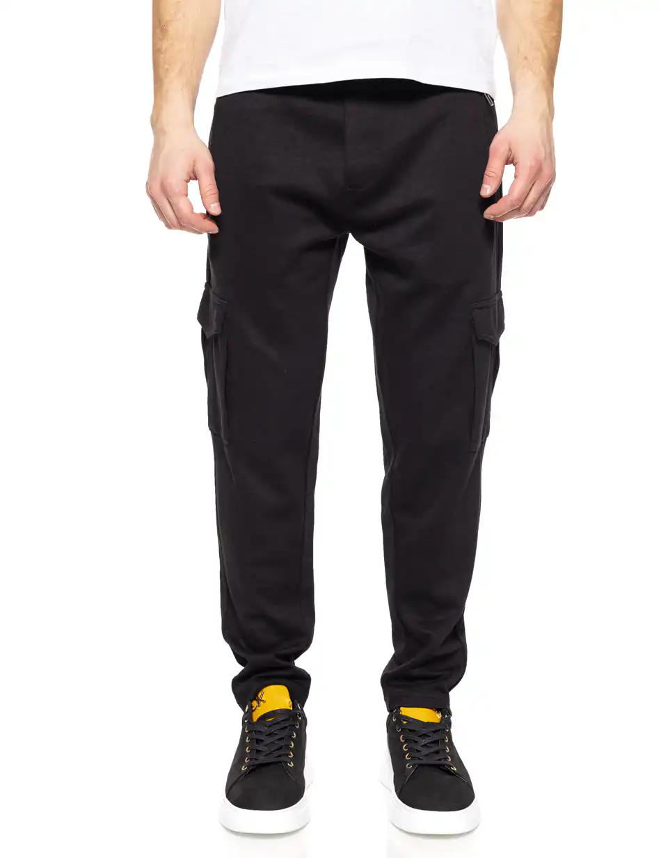 Splendid fashion ανδρικό cargo φούτερ παντελόνι 51-241-010 BLACK