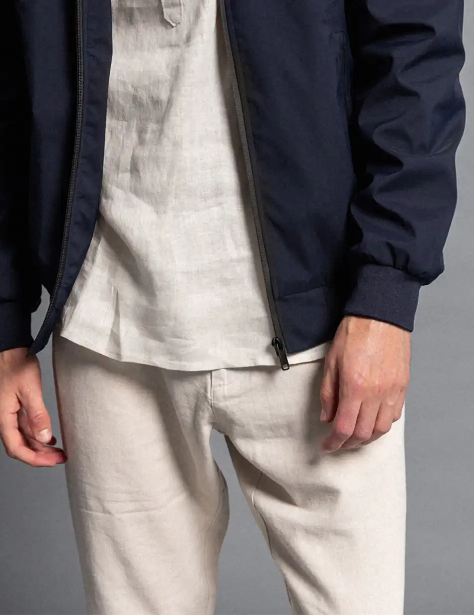 Biston fashion ανδρικό λινό παντελόνι chinos 51-241-011 BEIGE