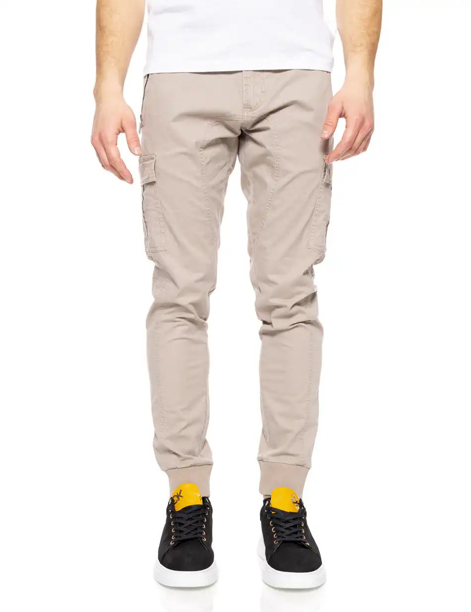 Splendid fashion ανδρικό παντελόνι cargo 51-241-013 BEIGE