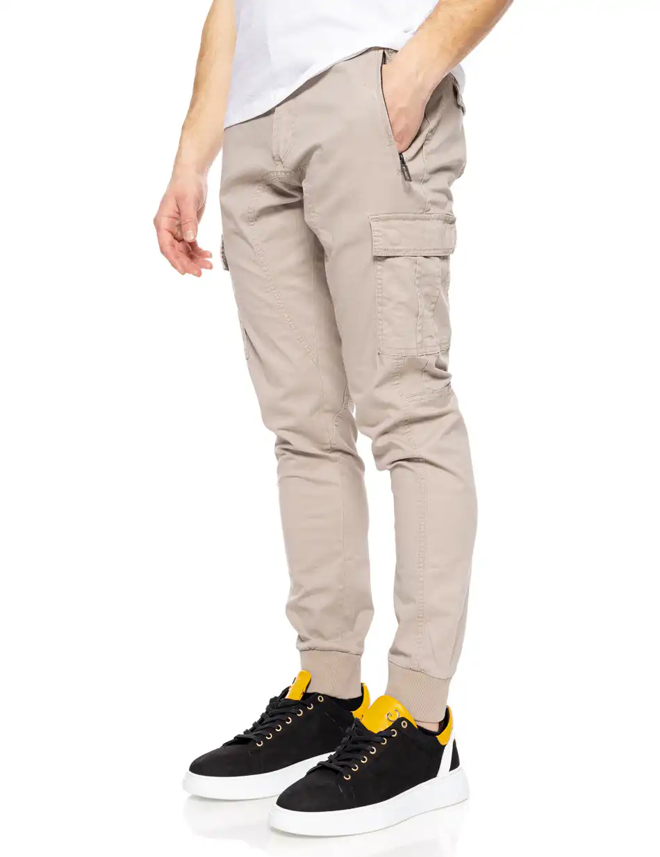 Splendid fashion ανδρικό παντελόνι cargo 51-241-013 BEIGE