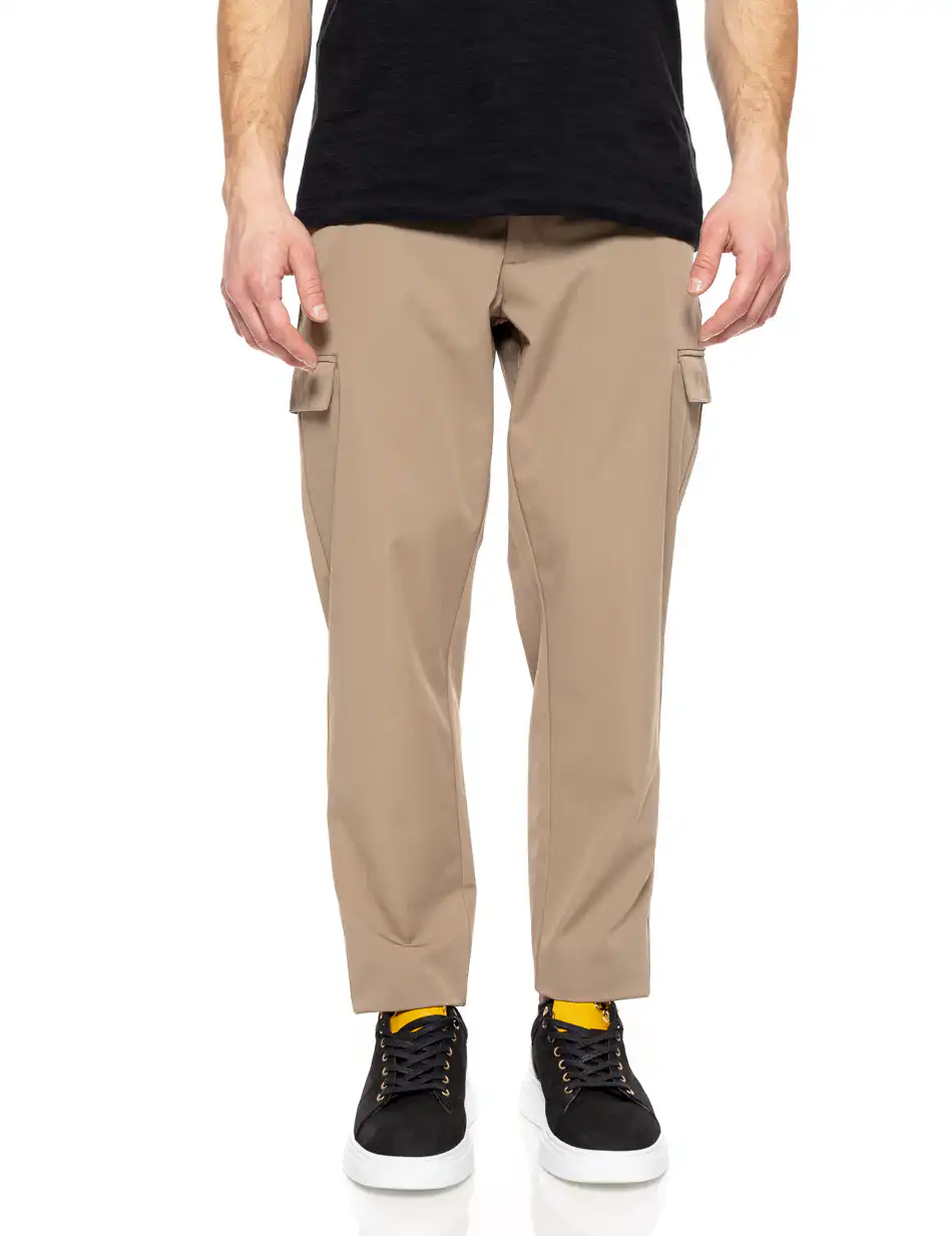 Biston fashion ανδρικό παντελόνι με πλαινες τσέπες 51-241-014 CAMEL