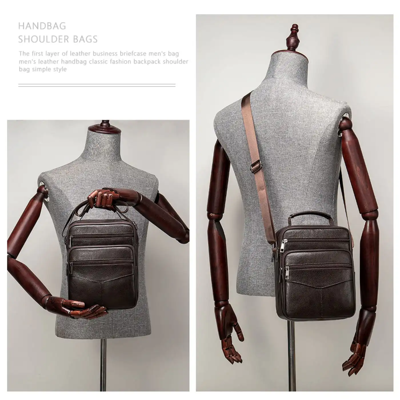 Δερμάτινο τσαντάκι ώμου Cardinal 510 Σκούρο καφέ Δερμάτινο τσαντάκι ώμου Cardinal 510 Σκούρο καφέ