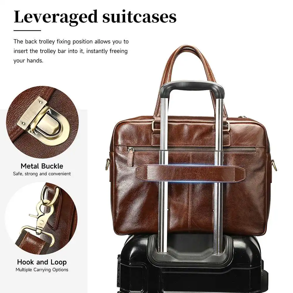 Δερμάτινος Ανδρικός χαρτοφύλακας Cardinal 5100 καφέ