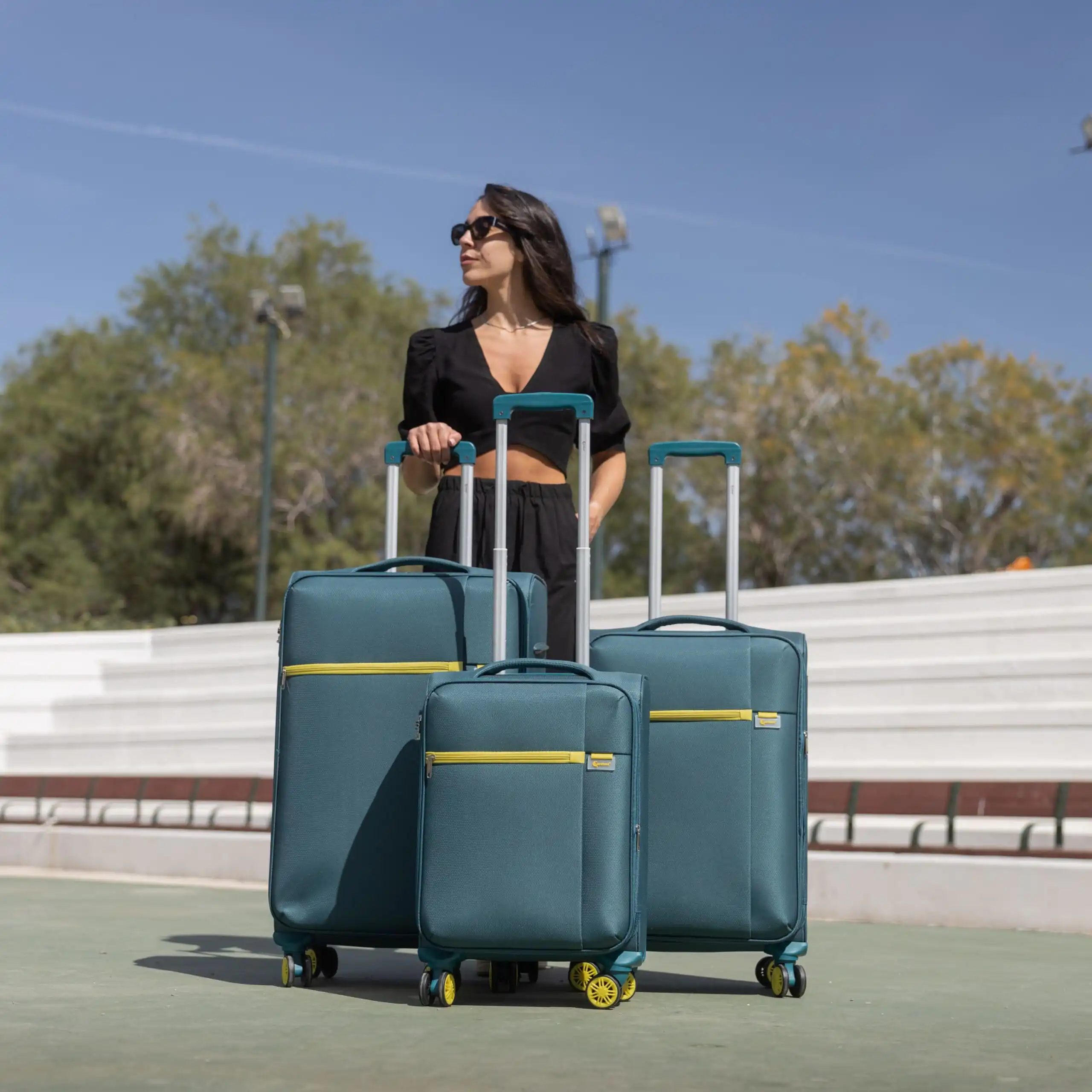 Βαλίτσες trolley (σετ 3 τεμαχίων) Oblivion Cardinal 5100 πετρόλ Βαλίτσες trolley (σετ 3 τεμαχίων) Oblivion Cardinal 5100 πετρόλ