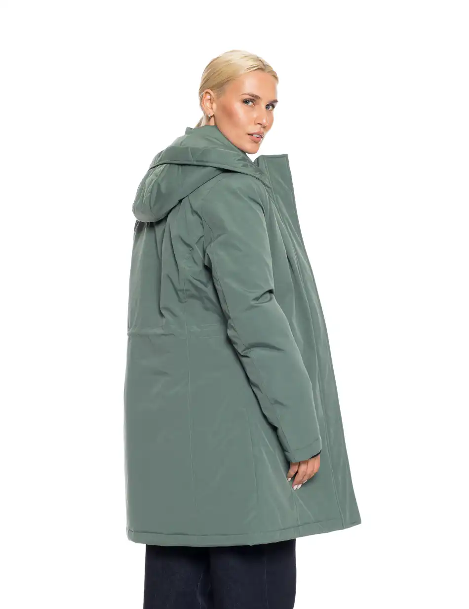 Splendid fashion γυναικείο demi μπουφάν με κουκούλα 52-101-011 GREEN