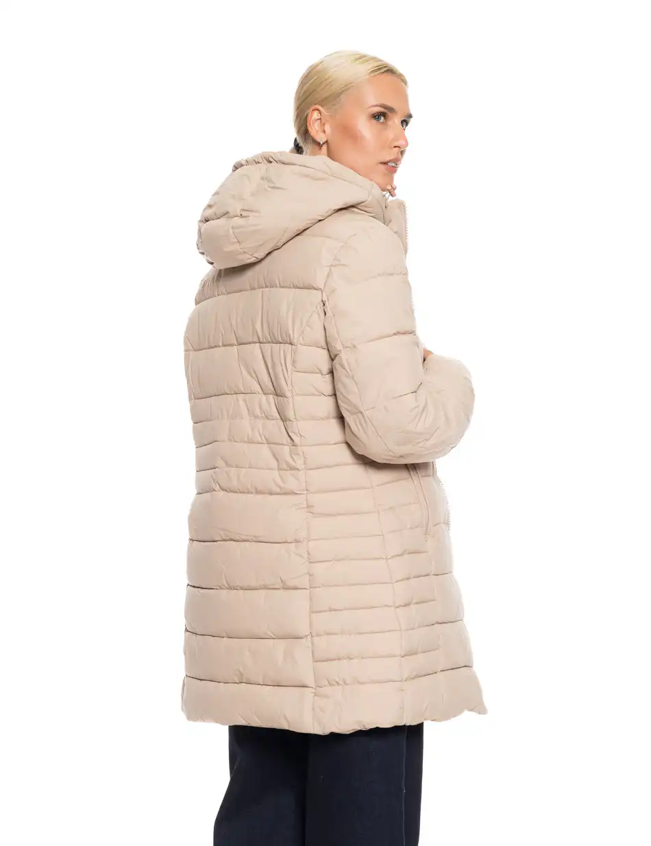 Splendid Fashion γυναικείο ντεμί μπουφάν με αποσπώμενη κουκούλα 52-101-036 BEIGE