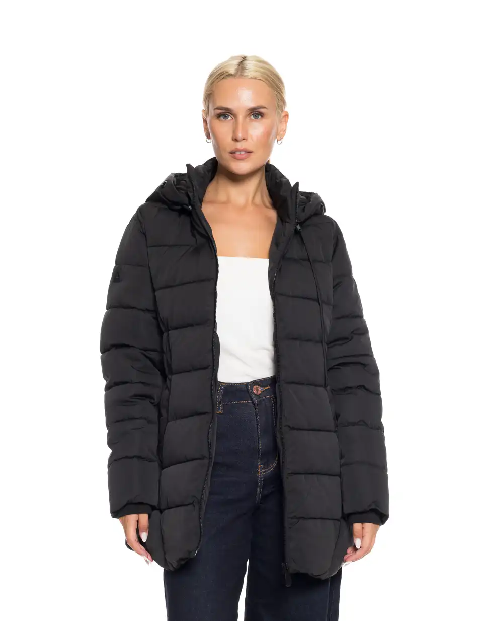 Splendid fashion γυναικείο demi μπουφάν με κουκούλα 52-101-037 BLACK