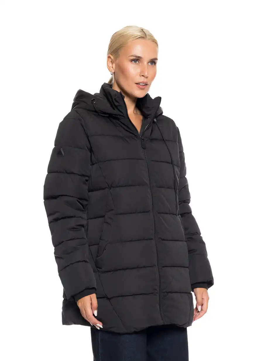 Splendid fashion γυναικείο demi μπουφάν με κουκούλα 52-101-037 BLACK