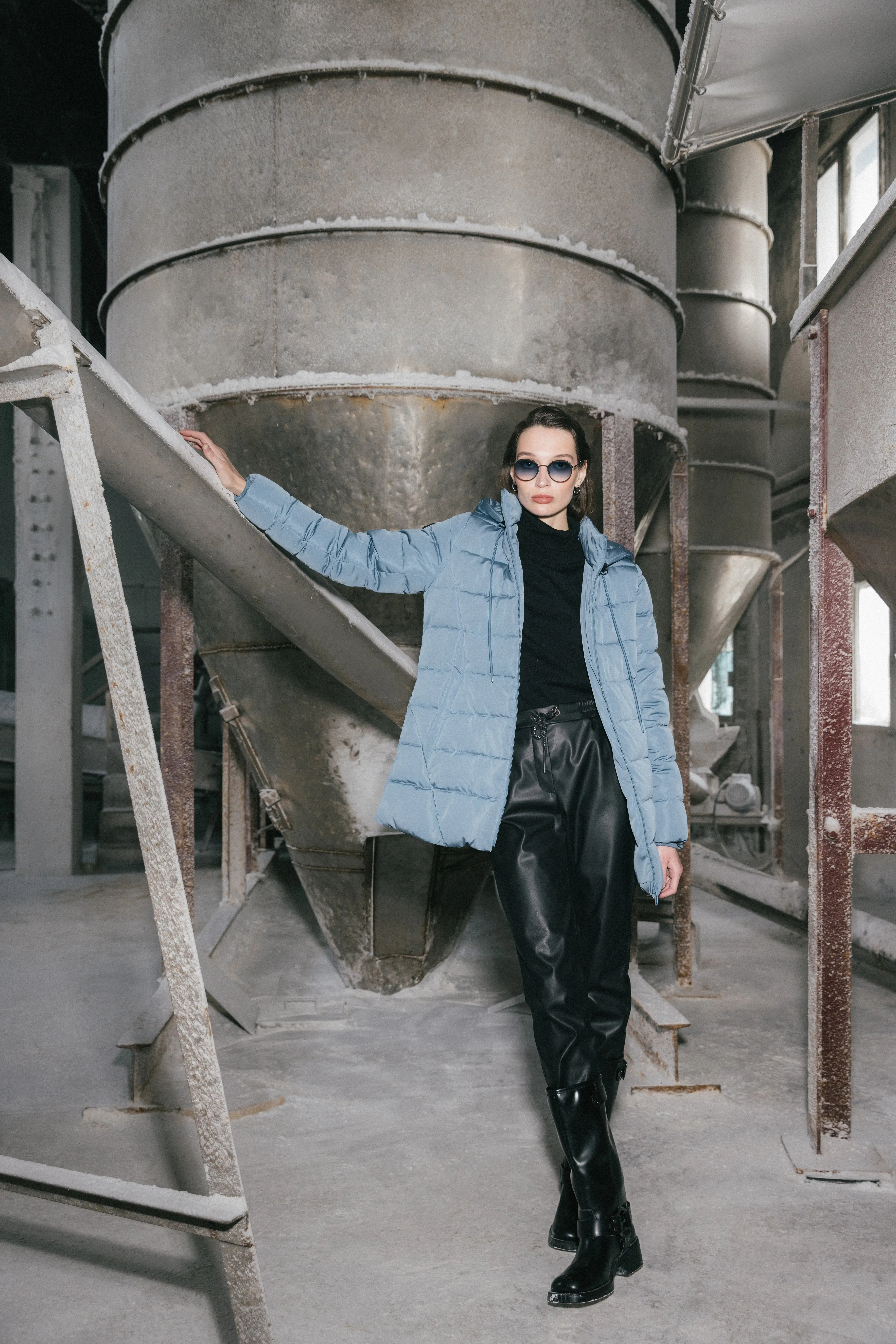 Splendid fashion γυναικείο demi μπουφάν με κουκούλα 52-101-037 INDIGO