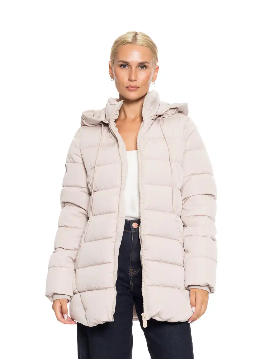 Splendid fashion γυναικείο demi μπουφάν με κουκούλα 52-101-037 LT BEIGE