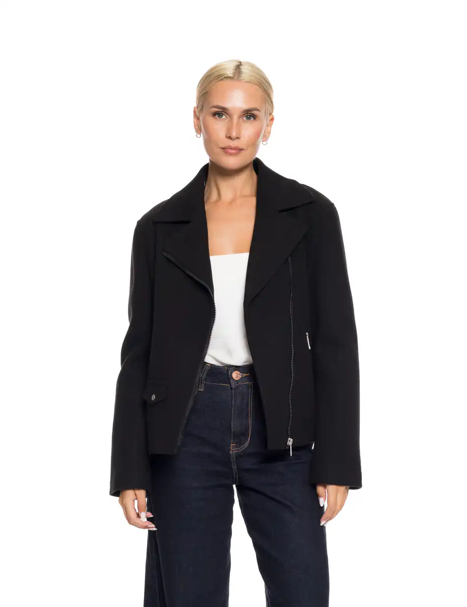 Biston fashion γυναικείο κοντό παλτό 52-101-046 BLACK