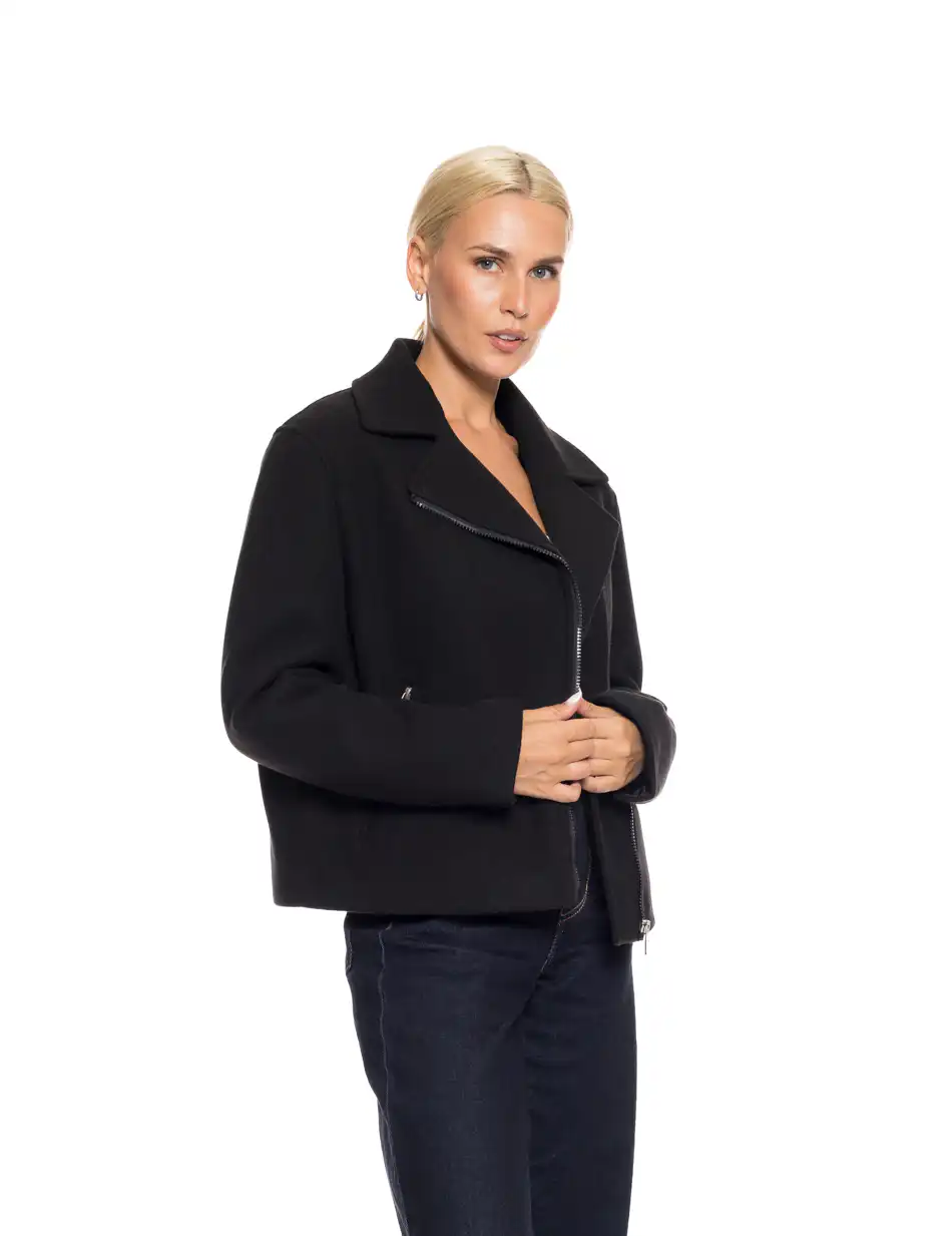 Biston fashion γυναικείο κοντό παλτό 52-101-046 BLACK