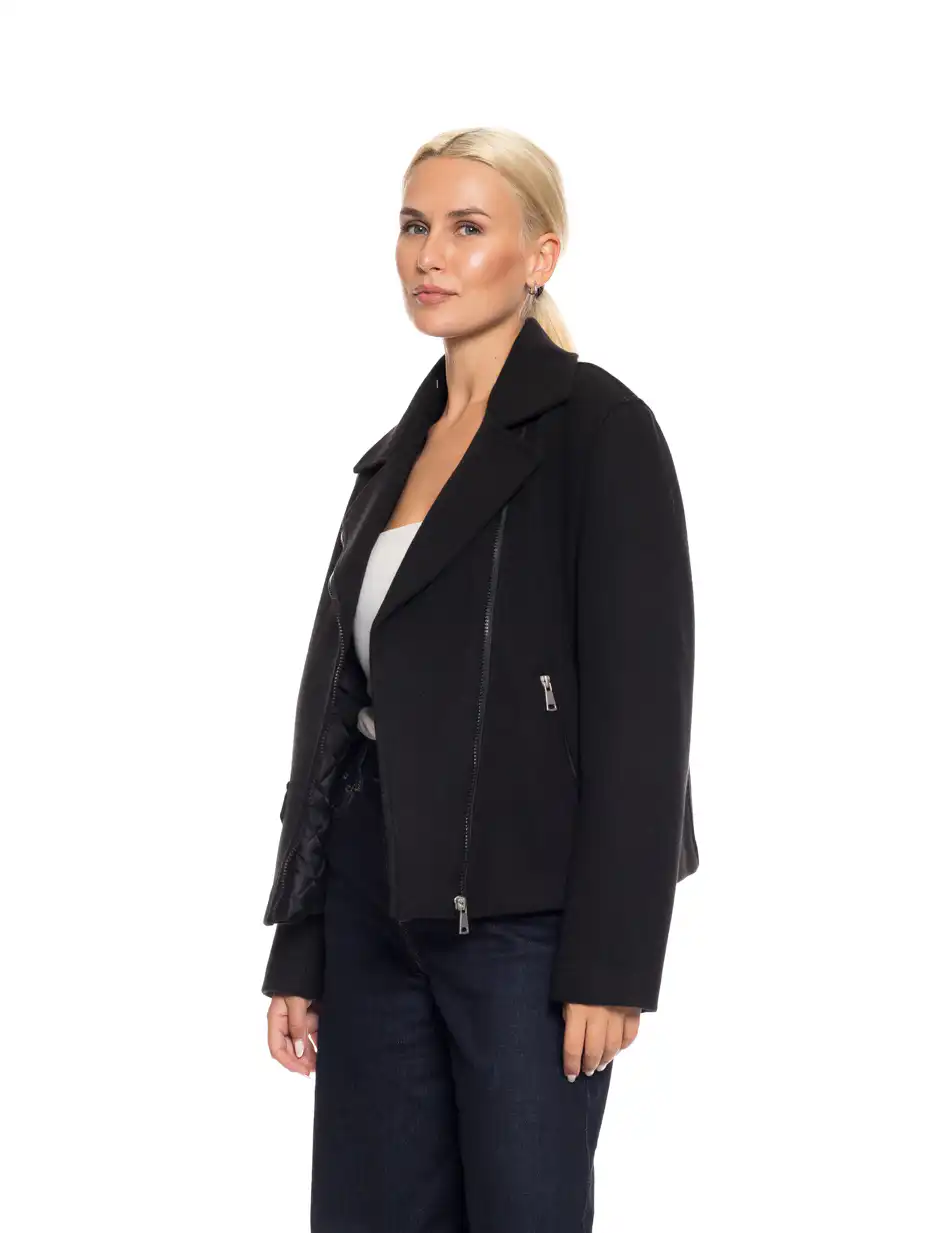 Biston fashion γυναικείο κοντό παλτό 52-101-046 BLACK