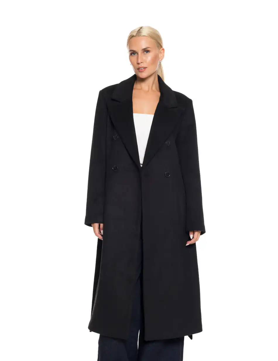 Biston fashion γυναικείο μακρύ παλτό 52-101-050 BLACK