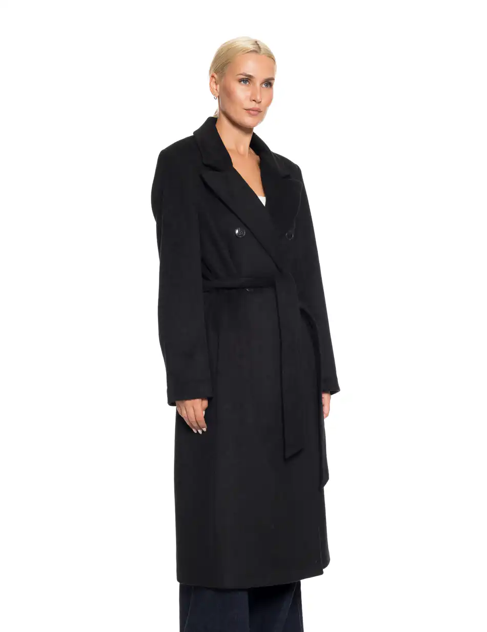 Biston fashion γυναικείο μακρύ παλτό 52-101-050 BLACK