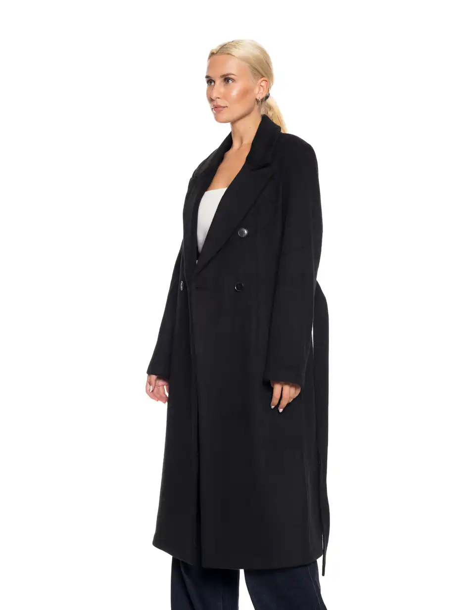 Biston fashion γυναικείο μακρύ παλτό 52-101-050 BLACK