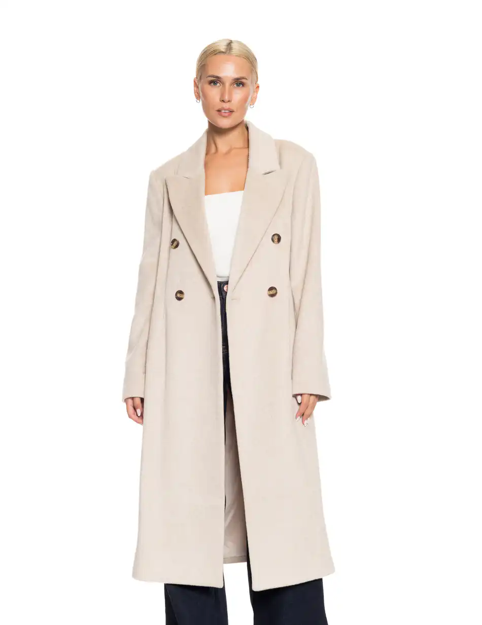 Biston fashion γυναικείο μακρύ παλτό 52-101-050 LT BEIGE