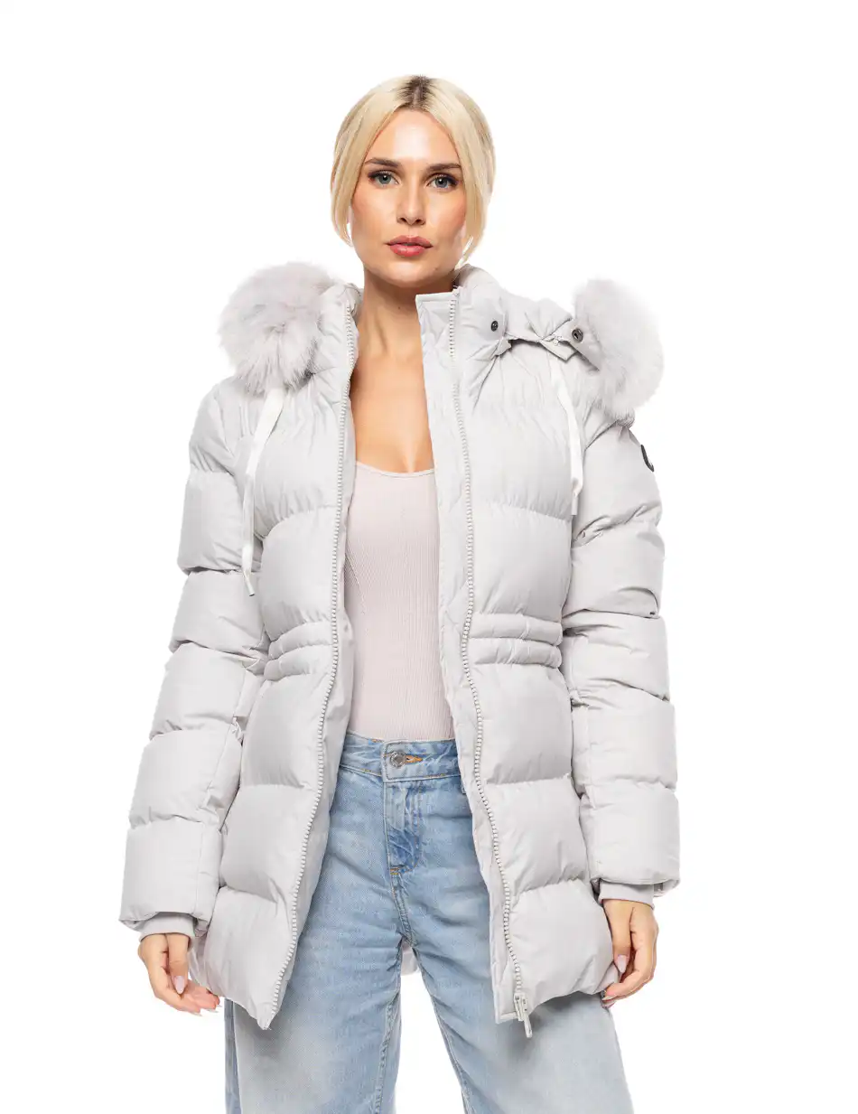 Biston fashion γυναικείο demi μπουφάν με αποσπώμενη κουκούλα 52-101-052 ICE