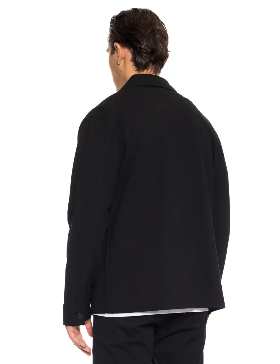 Smart fashion ανδρικό πανωφόρι τύπου sacket 52-201-001 BLACK