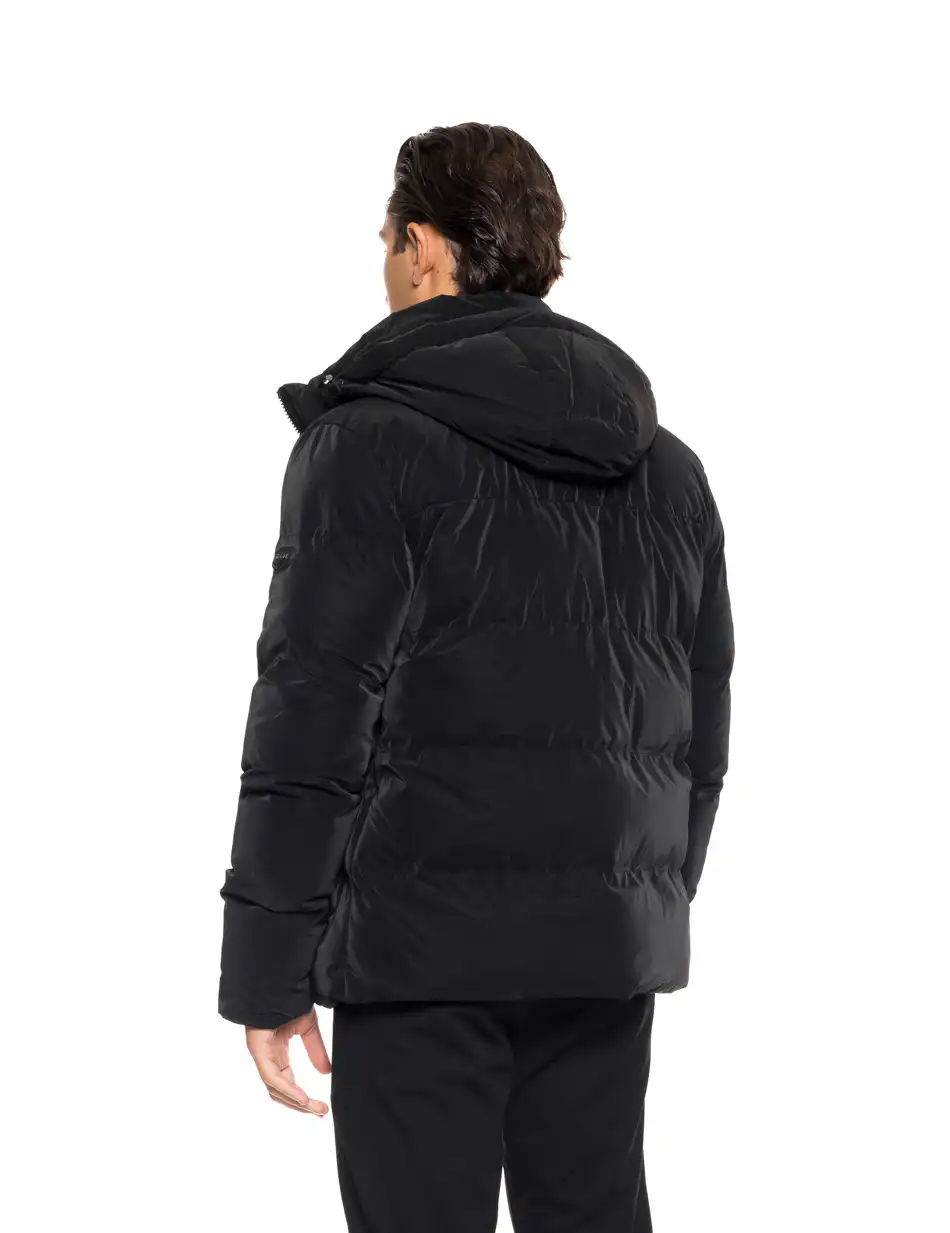 Βiston fashion ανδρικό κοντό μπουφάν με αποσπώμενη κουκούλα 52-201-003 BLACK