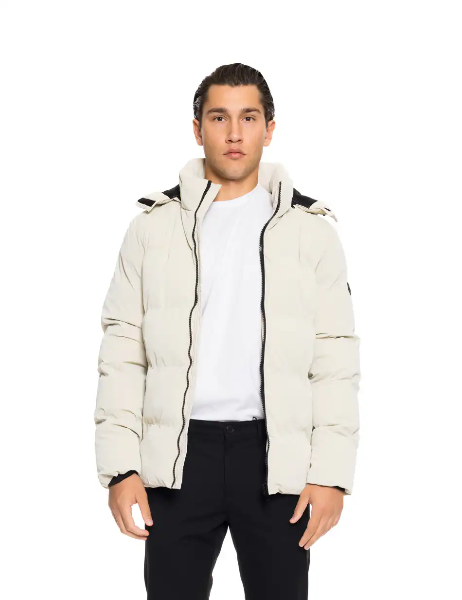 Βiston fashion ανδρικό κοντό μπουφάν με αποσπώμενη κουκούλα 52-201-003 ICE