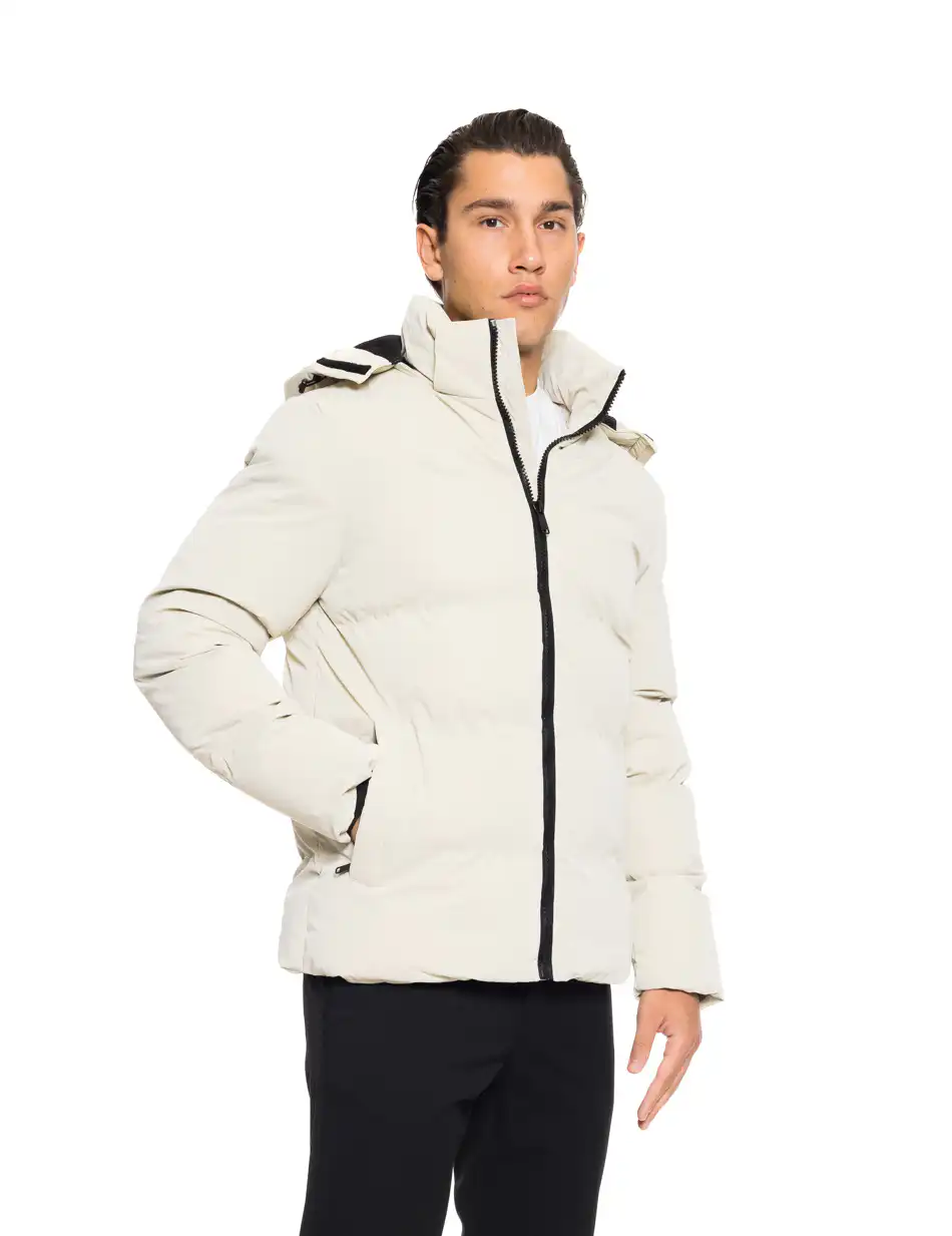 Βiston fashion ανδρικό κοντό μπουφάν με αποσπώμενη κουκούλα 52-201-003 ICE