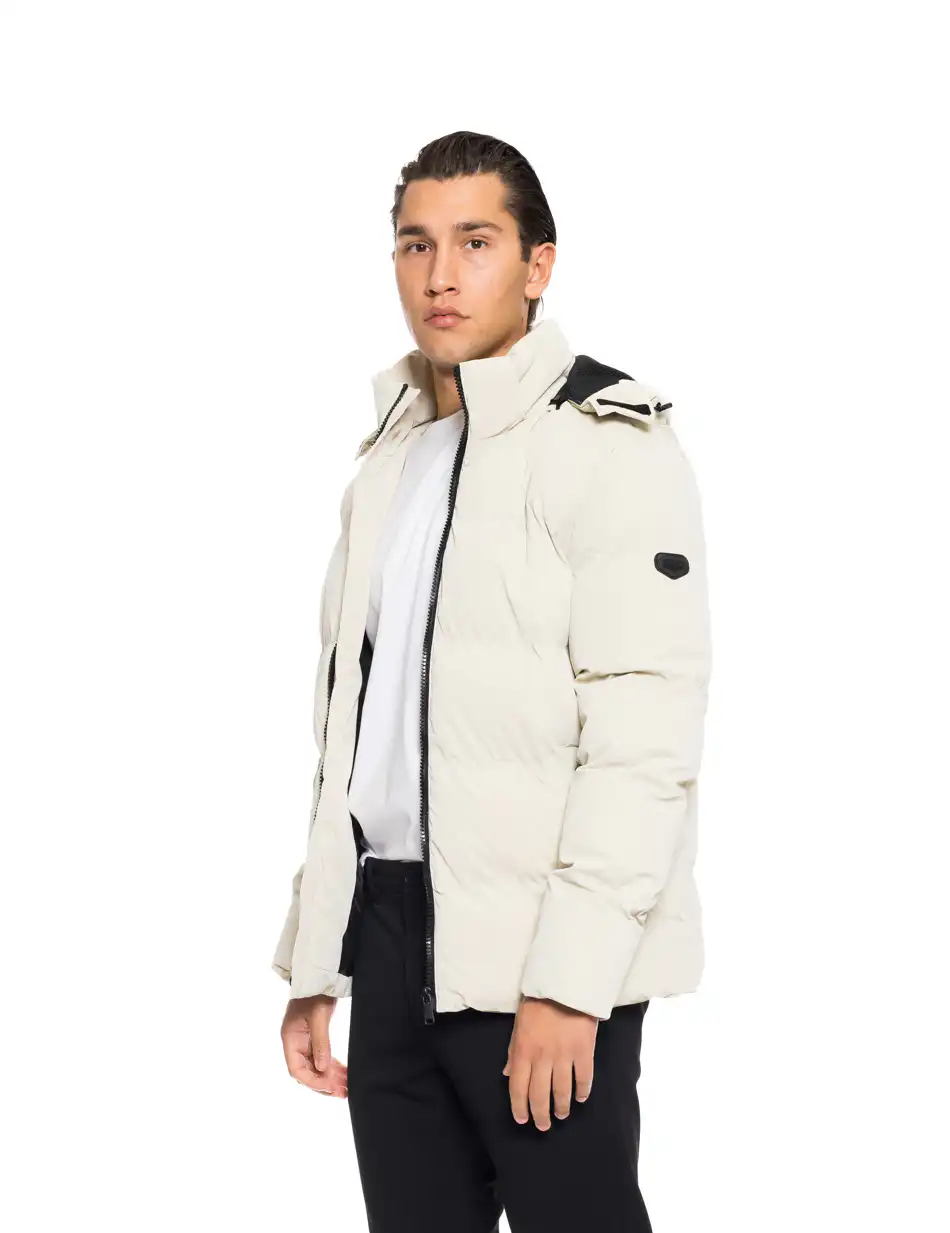 Βiston fashion ανδρικό κοντό μπουφάν με αποσπώμενη κουκούλα 52-201-003 ICE