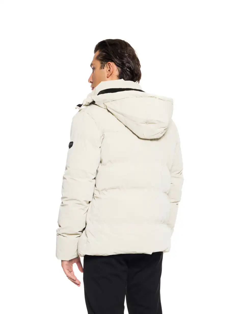 Βiston fashion ανδρικό κοντό μπουφάν με αποσπώμενη κουκούλα 52-201-003 ICE