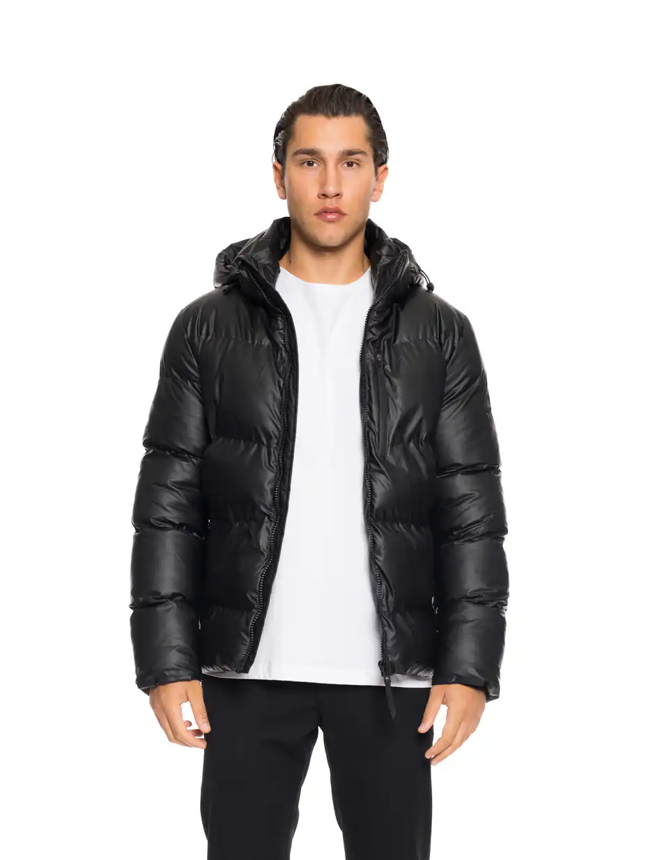 Splendid fashion ανδρικό κοντό μπουφάν με αποσπώμενη κουκούλα 52-201-004 BLACK