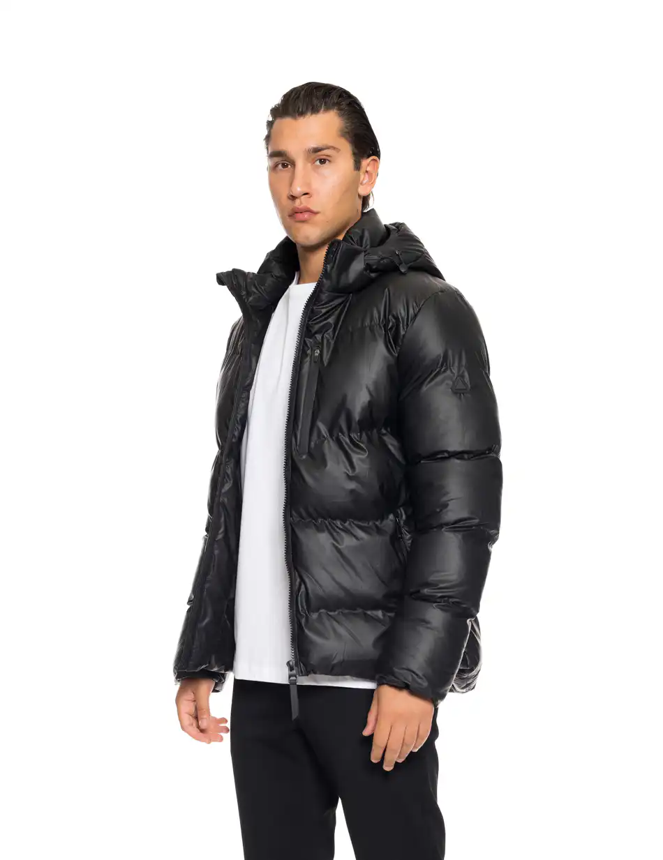 Splendid fashion ανδρικό κοντό μπουφάν με αποσπώμενη κουκούλα 52-201-004 BLACK