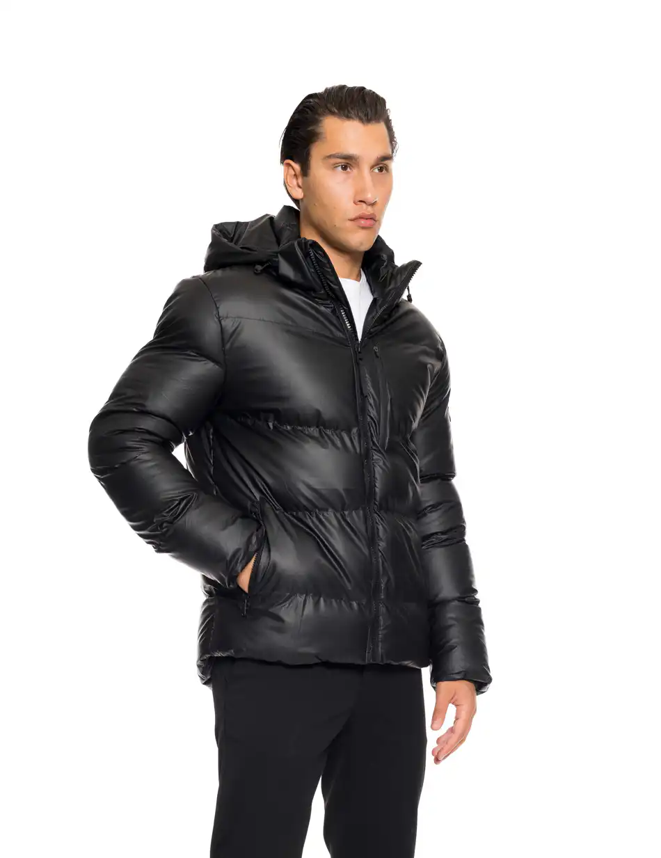 Splendid fashion ανδρικό κοντό μπουφάν με αποσπώμενη κουκούλα 52-201-004 BLACK