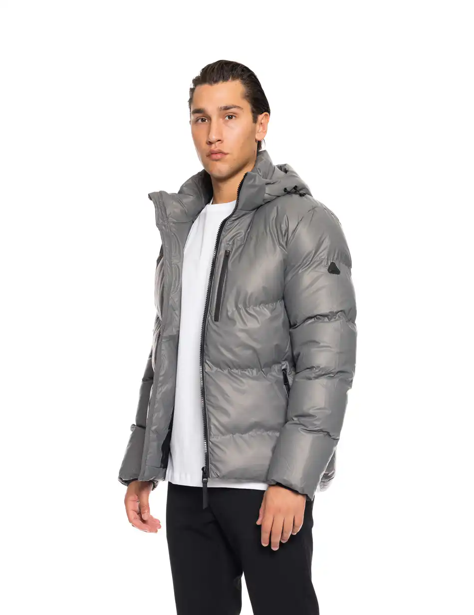 Splendid fashion ανδρικό κοντό μπουφάν με αποσπώμενη κουκούλα 52-201-004 GREY