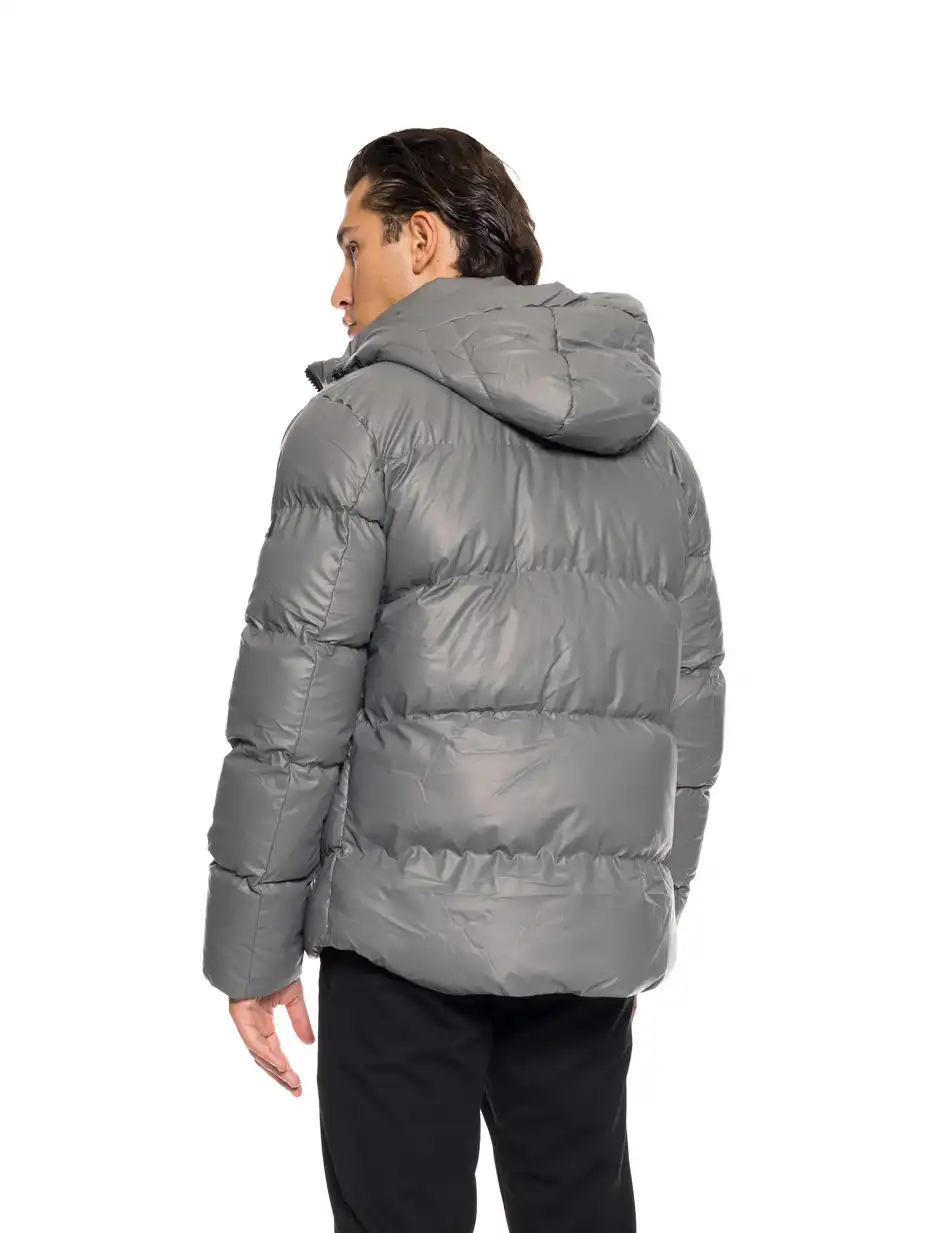 Splendid fashion ανδρικό κοντό μπουφάν με αποσπώμενη κουκούλα 52-201-004 GREY