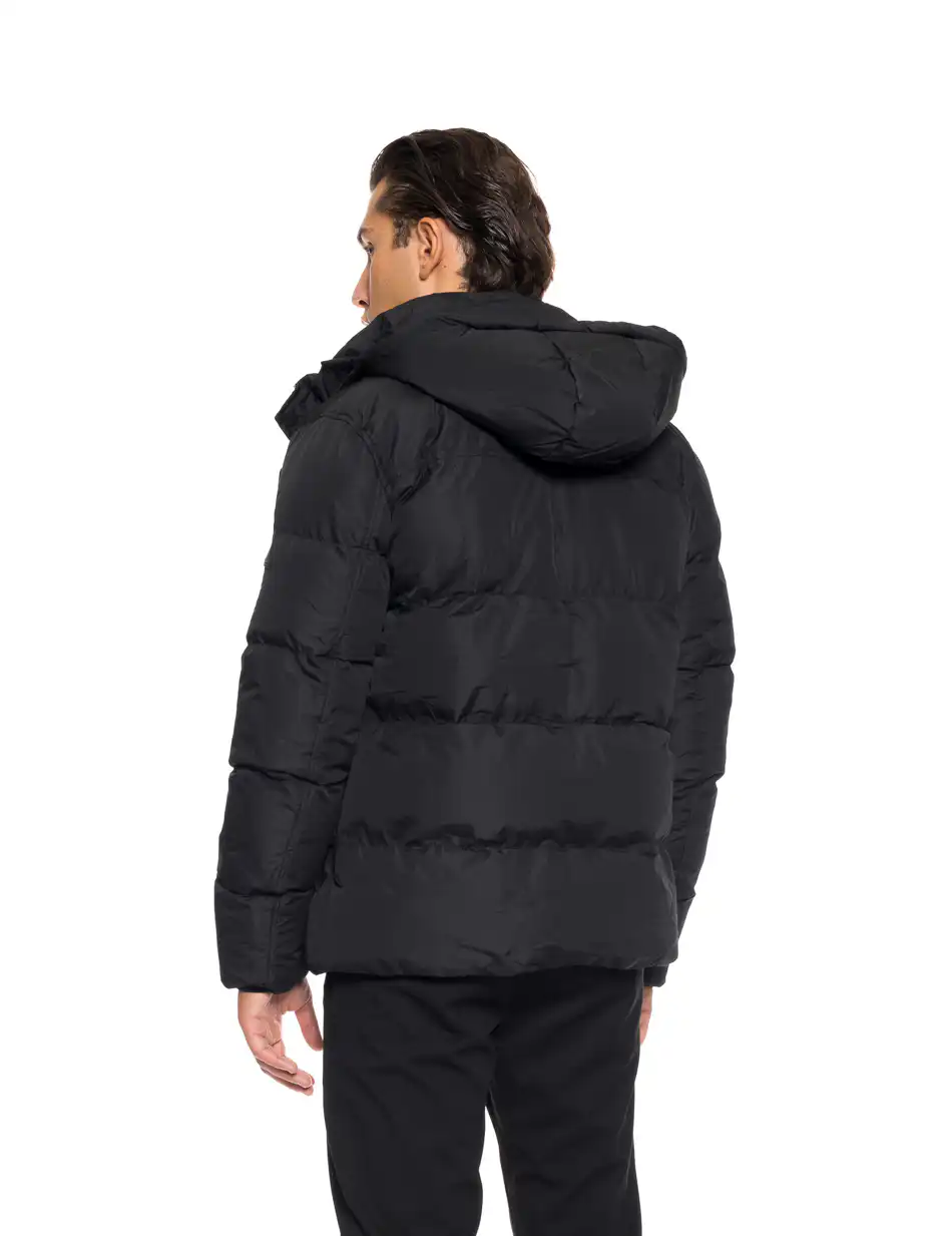 Splendid fashion ανδρικό κοντό μπουφάν με αποσπώμενη κουκούλα 52-201-015 BLACK