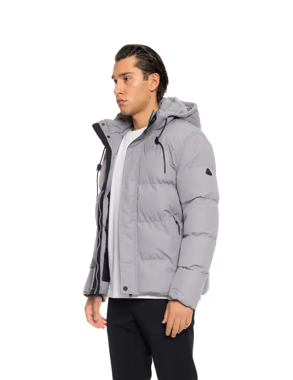 Splendid fashion ανδρικό κοντό μπουφάν με αποσπώμενη κουκούλα 52-201-015 GREY