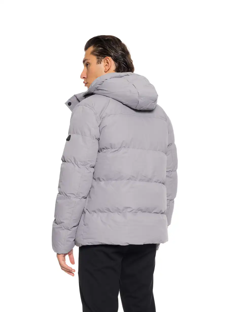 Splendid fashion ανδρικό κοντό μπουφάν με αποσπώμενη κουκούλα 52-201-015 GREY