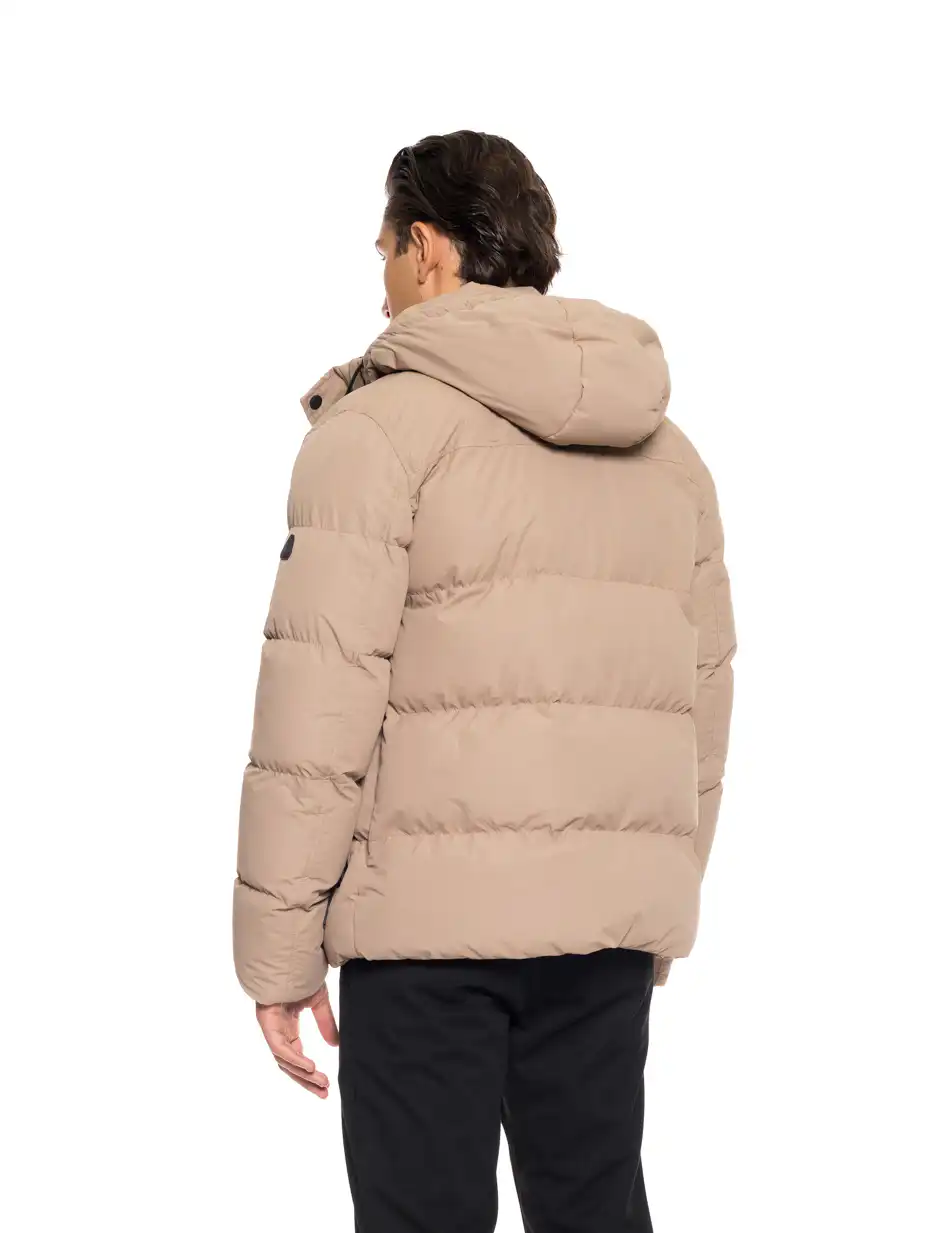 Splendid fashion ανδρικό κοντό μπουφάν με αποσπώμενη κουκούλα 52-201-015 BEIGE