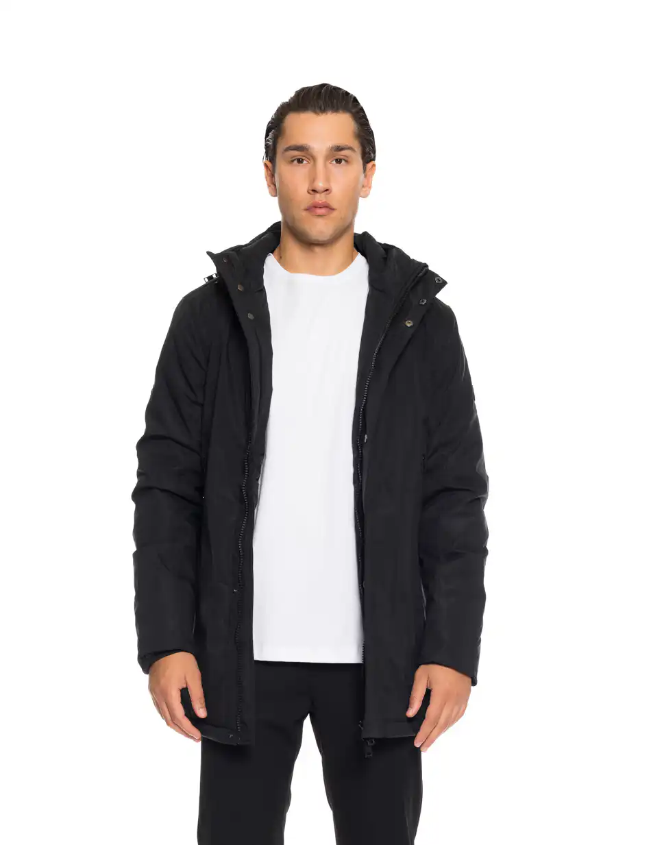 Splendid fashion ανδρικό demi μπουφάν με ενσωματωμένη κουκούλα 52-201-016 BLACK