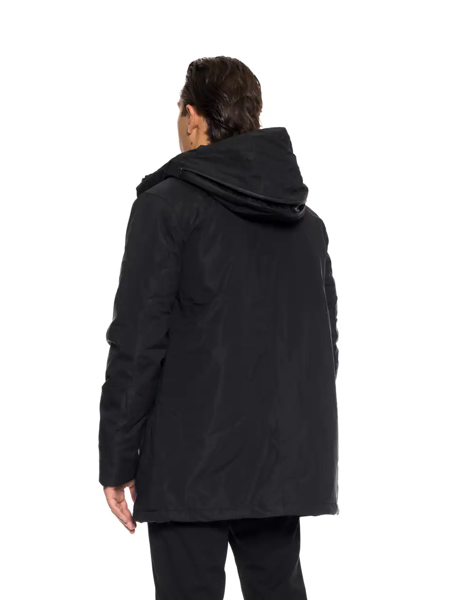 Splendid fashion ανδρικό demi μπουφάν με ενσωματωμένη κουκούλα 52-201-016 BLACK