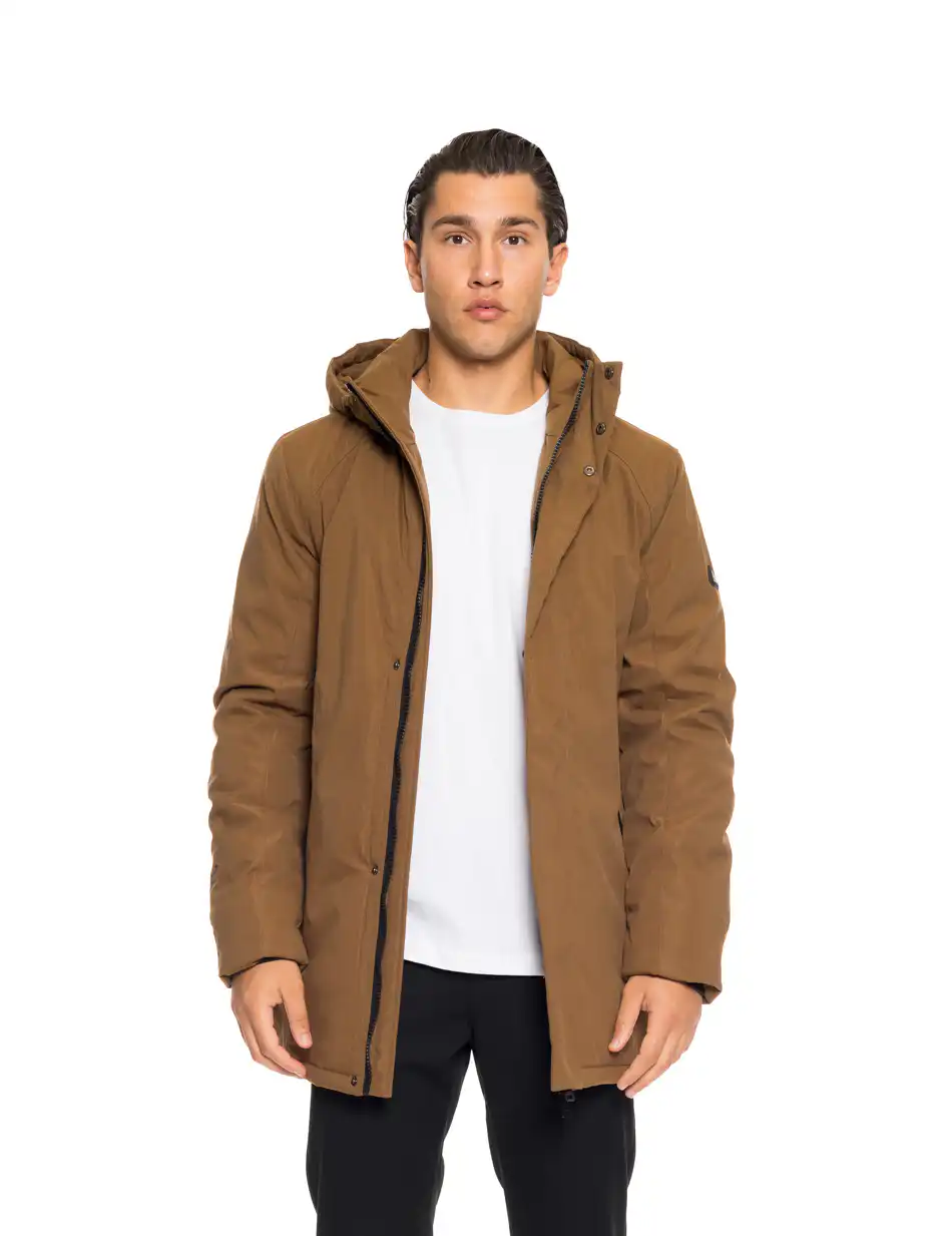 Splendid fashion ανδρικό demi μπουφάν με ενσωματωμένη κουκούλα 52-201-016 BROWN