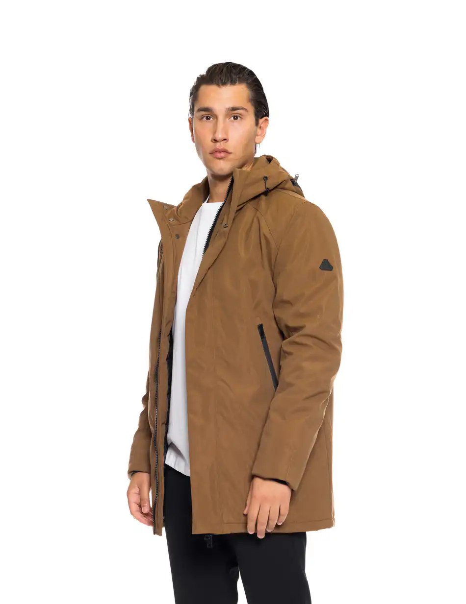 Splendid fashion ανδρικό demi μπουφάν με ενσωματωμένη κουκούλα 52-201-016 BROWN