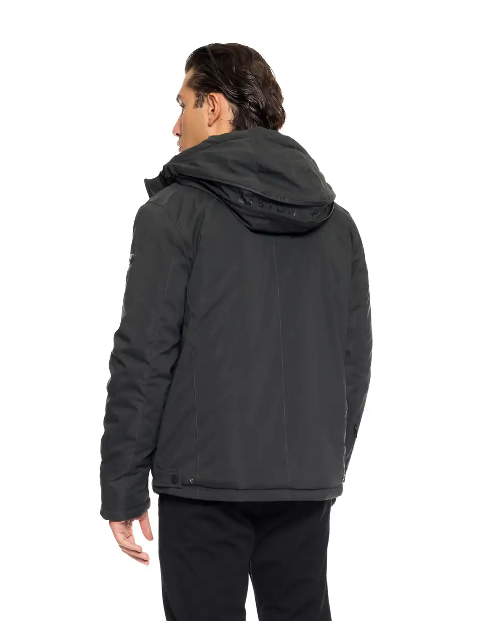 Biston fashion ανδρικό κοντό μπουφάν με ενσωματωμένη κουκούλα 52-201-017 DK GREEN