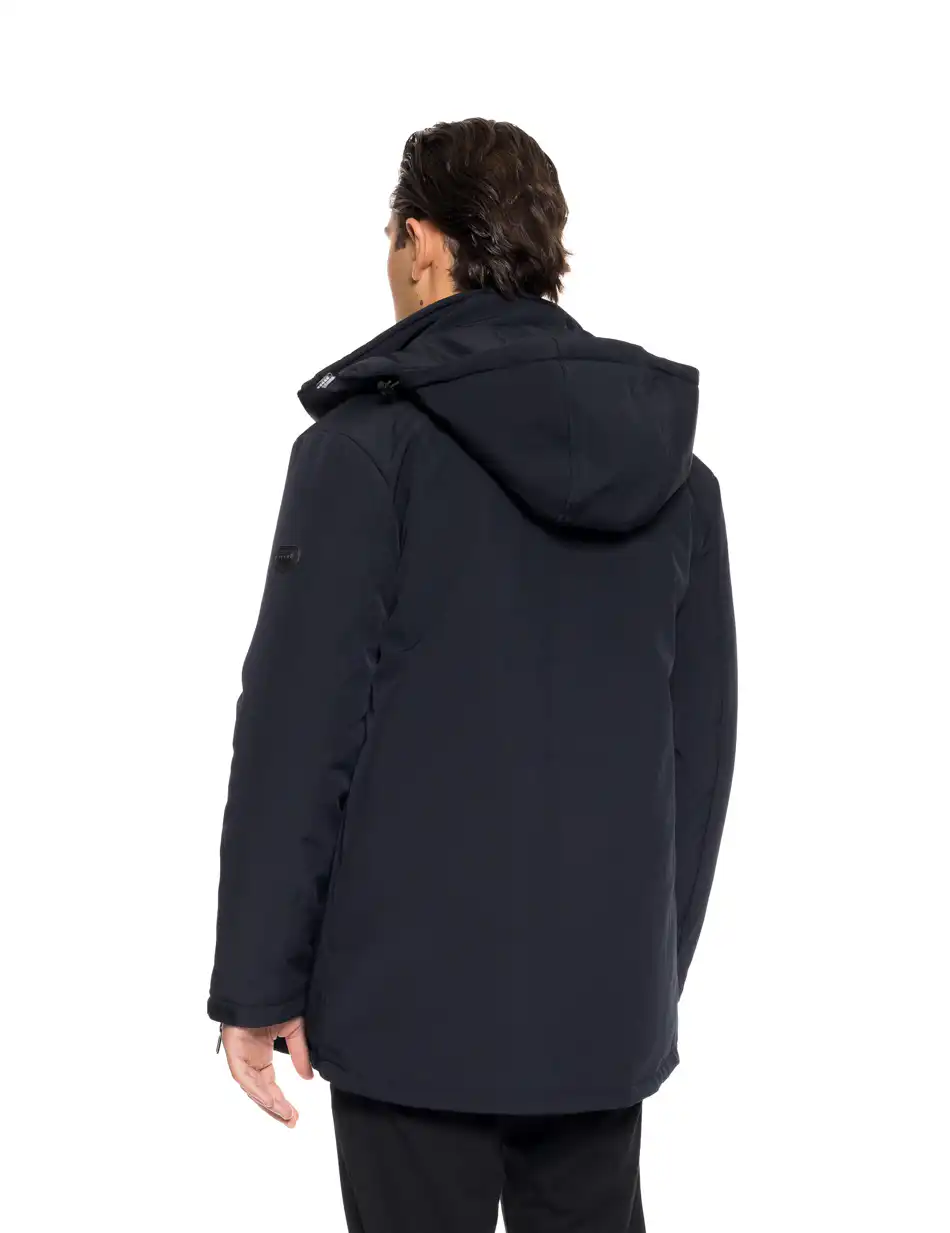 Biston fashion ανδρικό κοντό μπουφάν με αποσπώμενη κουκούλα 52-201-028 NAVY