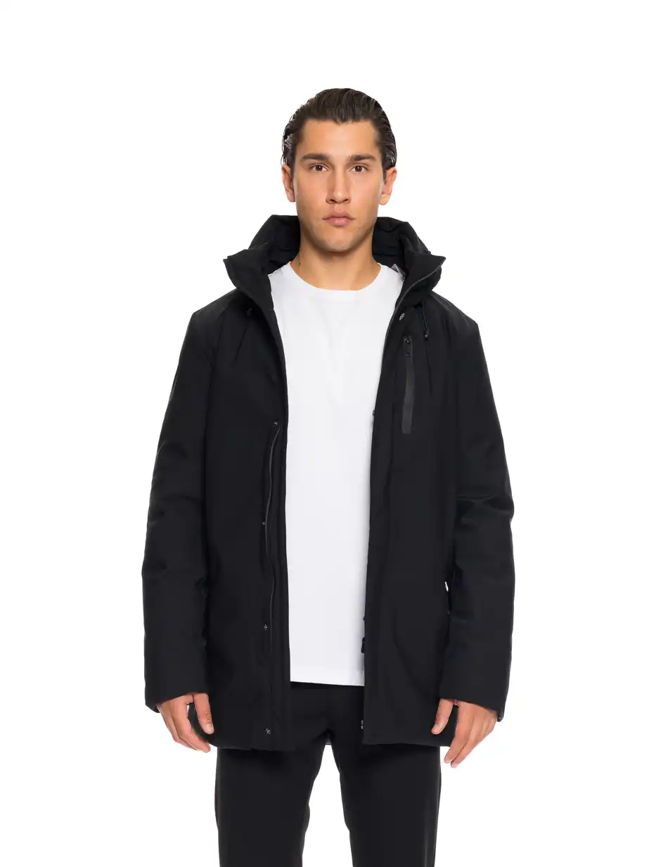 Splendid fashion ανδρικό demi μπουφάν με ενσωματωμένη κουκούλα 52-201-030 BLACK