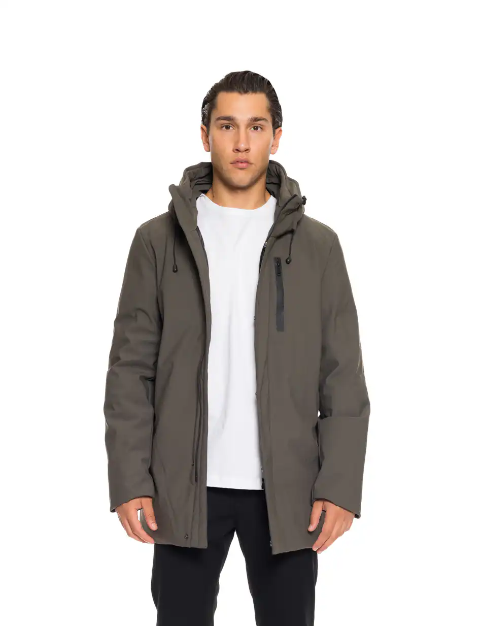 Splendid fashion ανδρικό demi μπουφάν με ενσωματωμένη κουκούλα 52-201-030 KHAKI