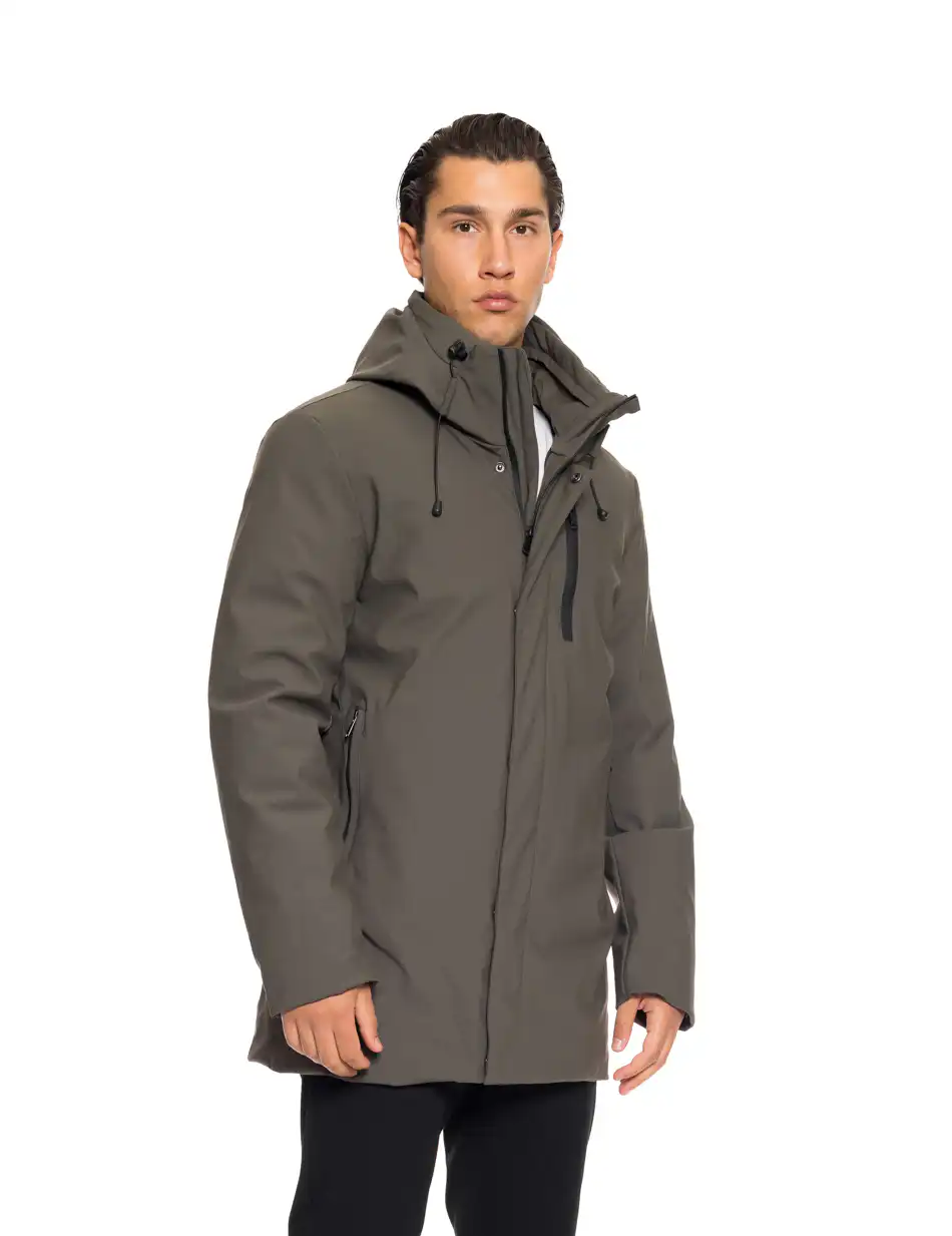 Splendid fashion ανδρικό demi μπουφάν με ενσωματωμένη κουκούλα 52-201-030 KHAKI